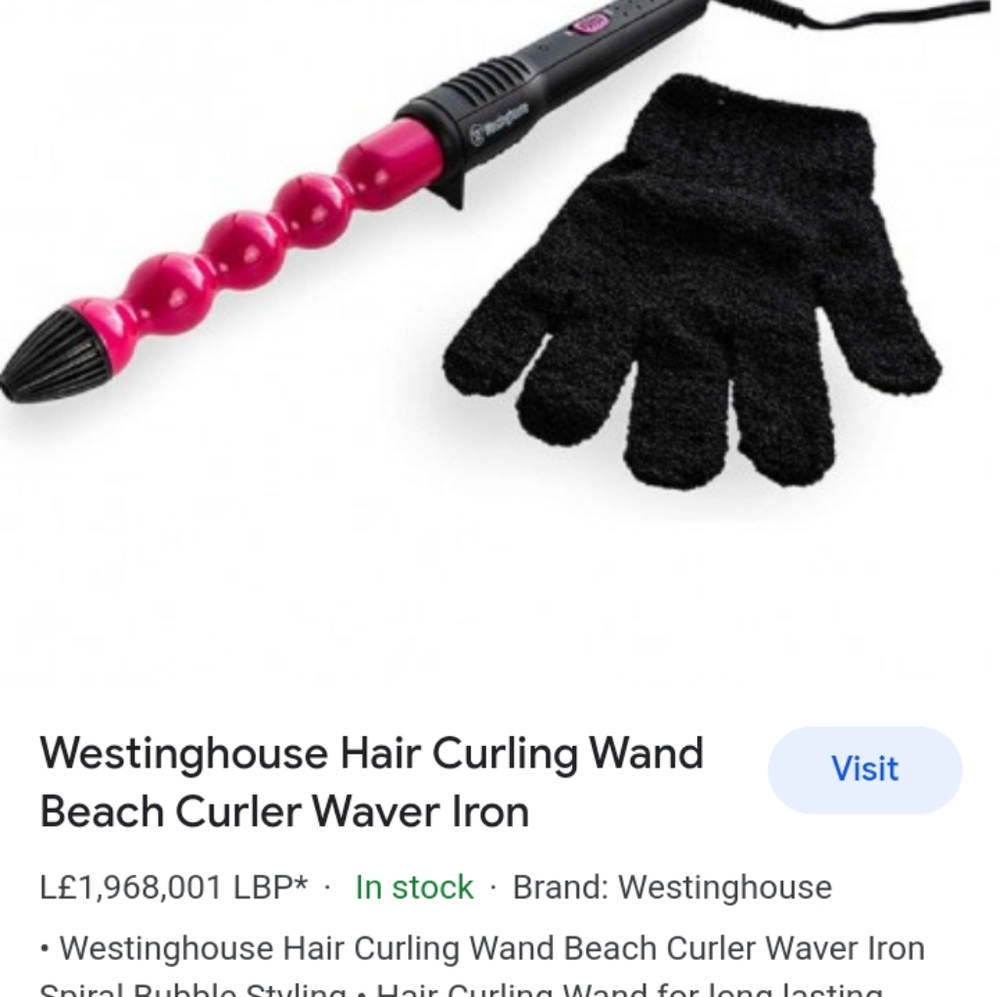 BRAND NEW!!! Westinghouse Ceramic Spiral Curling Wand